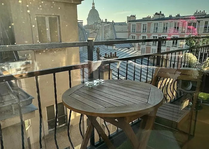 דירה Beautiful Terrace Invalides And Fireplace