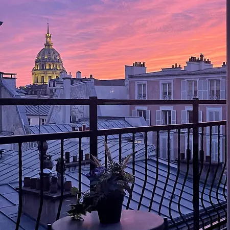 Beautiful Terrace Invalides And Fireplace Апартаменты *